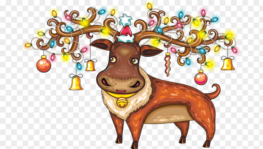 Deer Reindeer Santa Claus Clip Art PNG