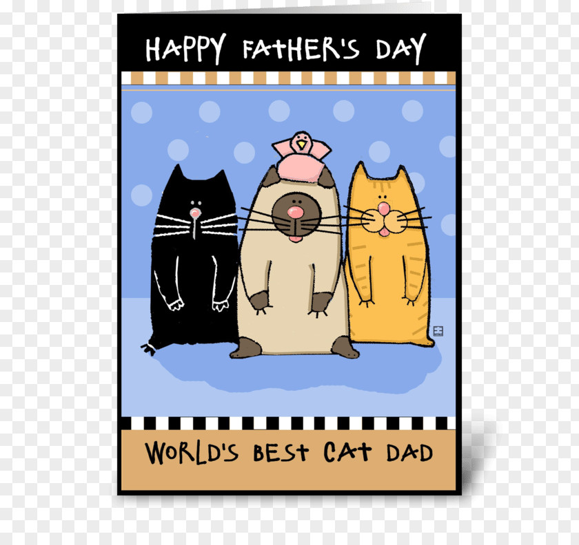 Best Father's Day Card Cat Parents' Greeting & Note Cards PNG