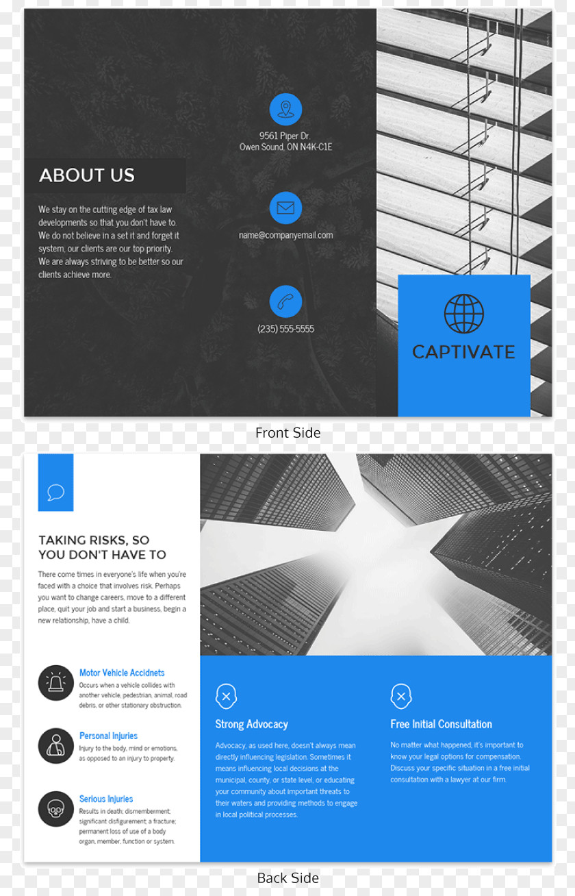 Business Brochure Template Marketing Information PNG