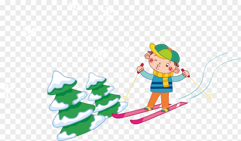 Creative Thick Pine Ski Snow Daxue Clip Art PNG