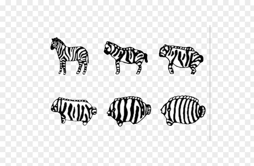 Gradient Zebra Graphic Design PNG