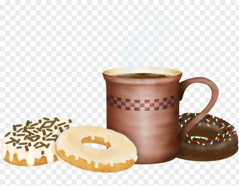 Coffee And Doughnuts Donuts Cup PNG