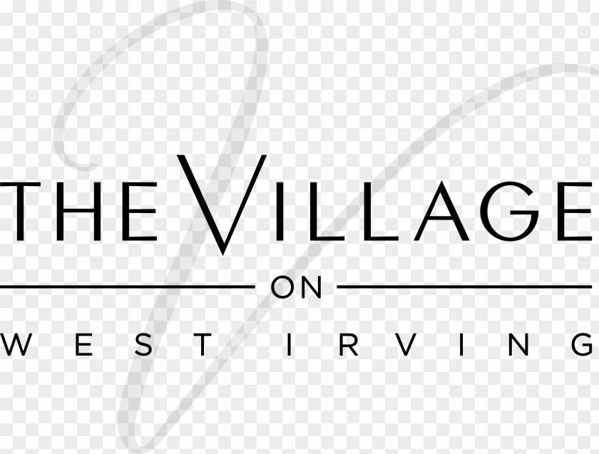 Black Letters The Village On West Irving Boulevard Logo Brand PNG