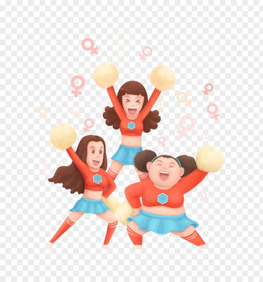 Cartoon Cheerleaders Cheerleader Illustration PNG