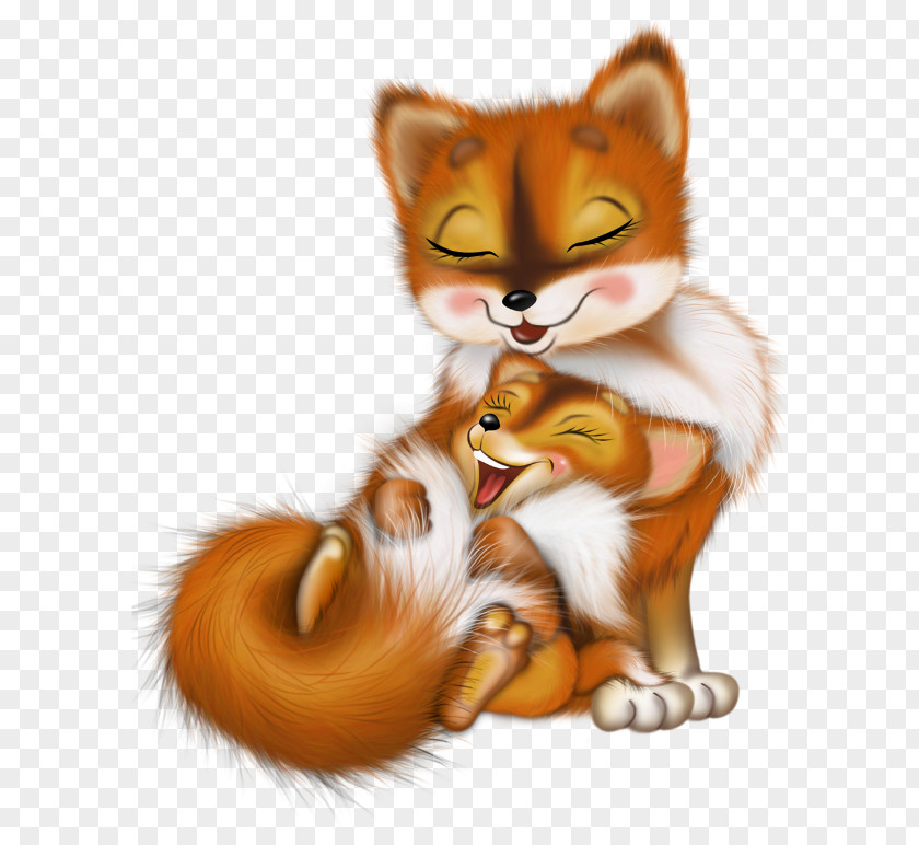 Cartoon Fox Drawing Red Infant Clip Art PNG