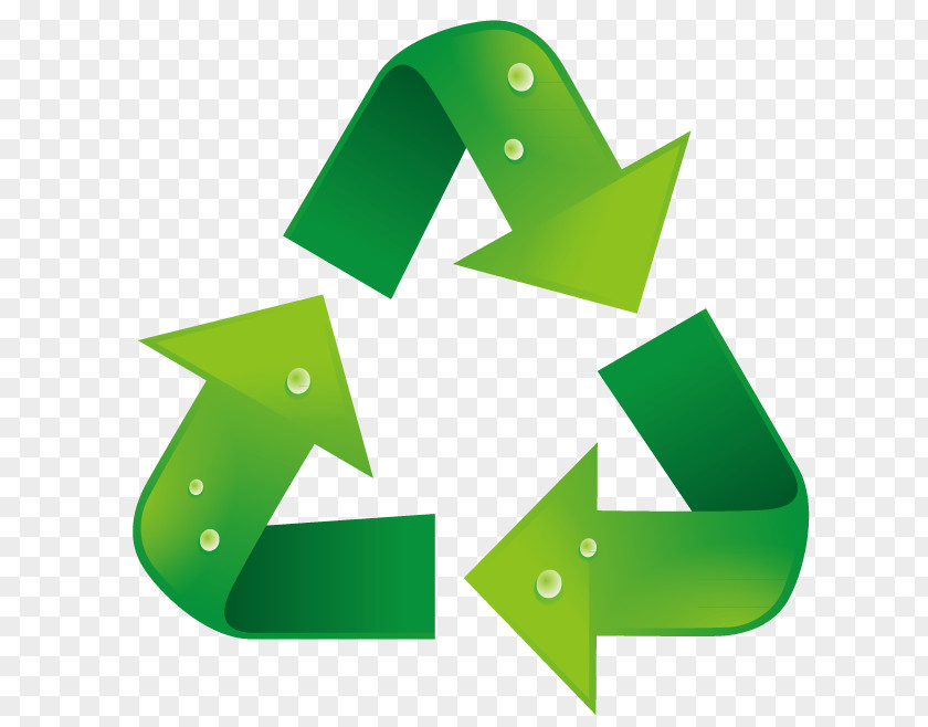 Green Circle Paper Recycling Symbol PNG