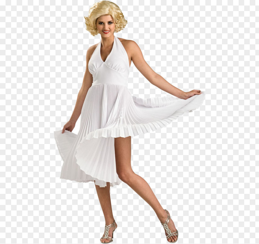 Marilyn Monroe White Dress Of Costume Party PNG