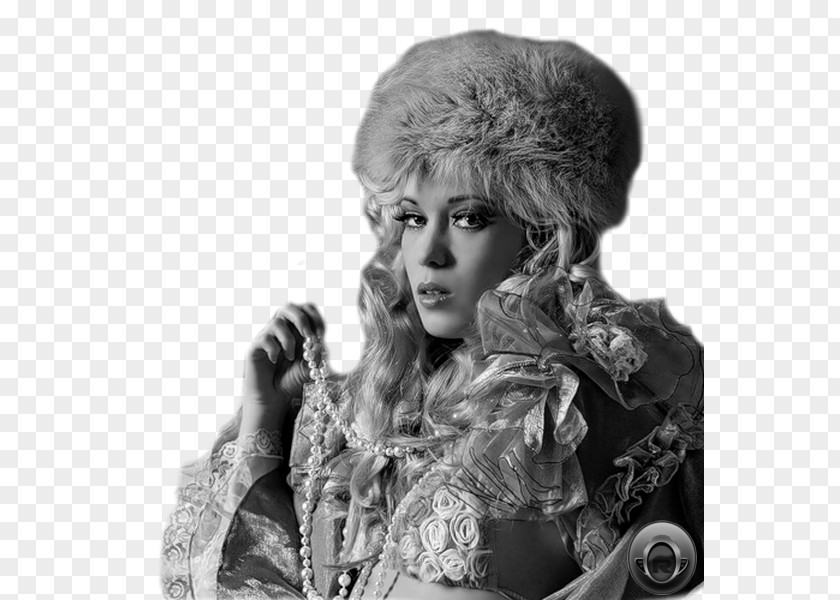 Monocrome Glamour Fur Clothing Portrait Photography PNG