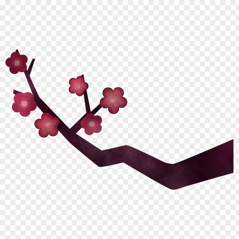 Plum Branch Winter Flower PNG