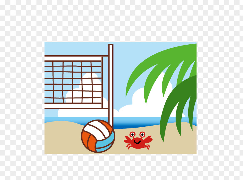 Cartoon Beach Gratis Volleyball PNG