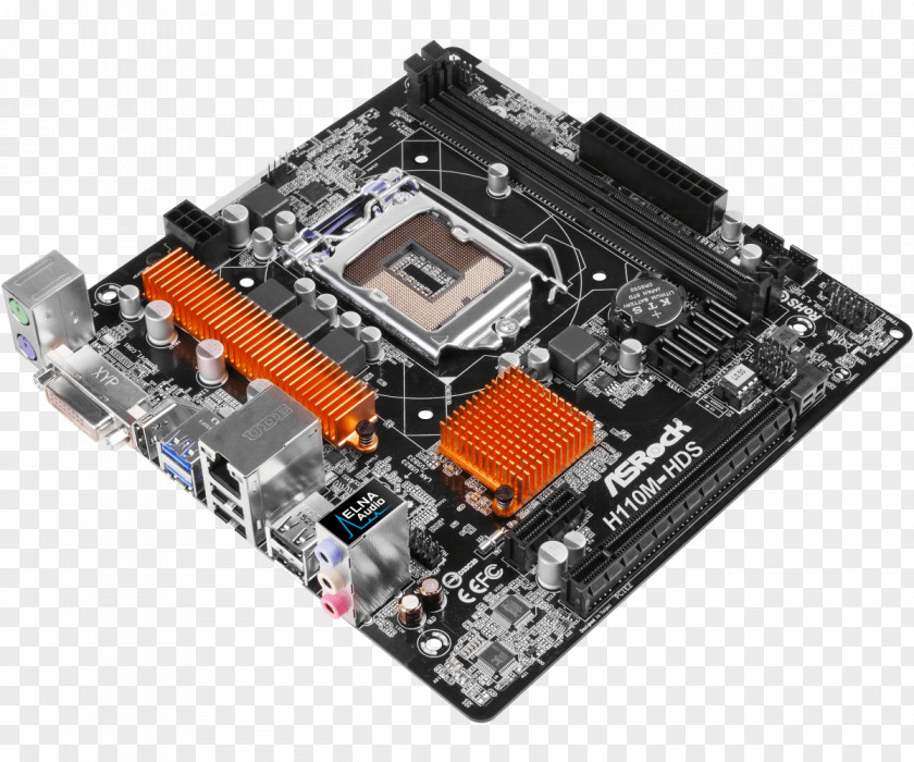 Intel LGA 1151 ASRock H110M-HDV Motherboard PNG