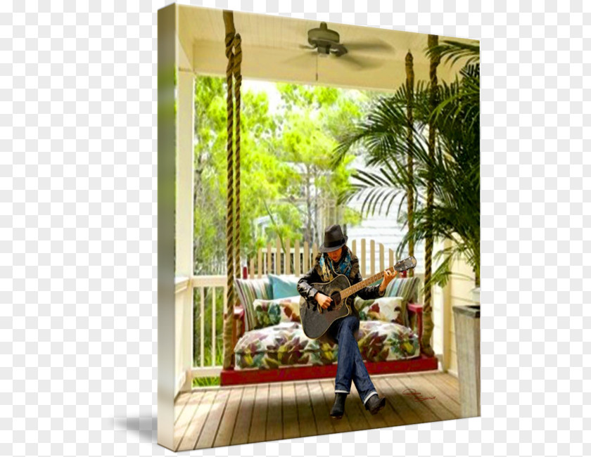Lazy Day Gallery Wrap Canvas Art Swing Porch PNG