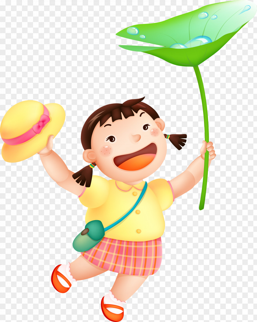 Lotus Leaf Child Play Poster PNG