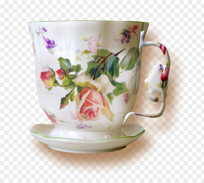 Mug Coffee Cup Saucer Porcelain PNG