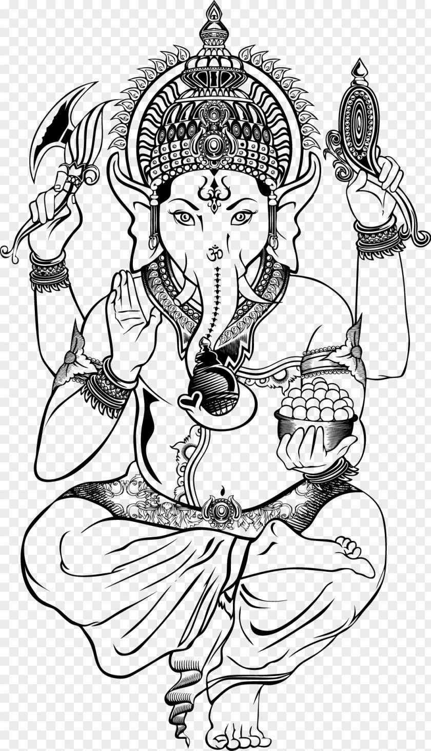 Vector Illustration Ganesha Shiva Deity PNG
