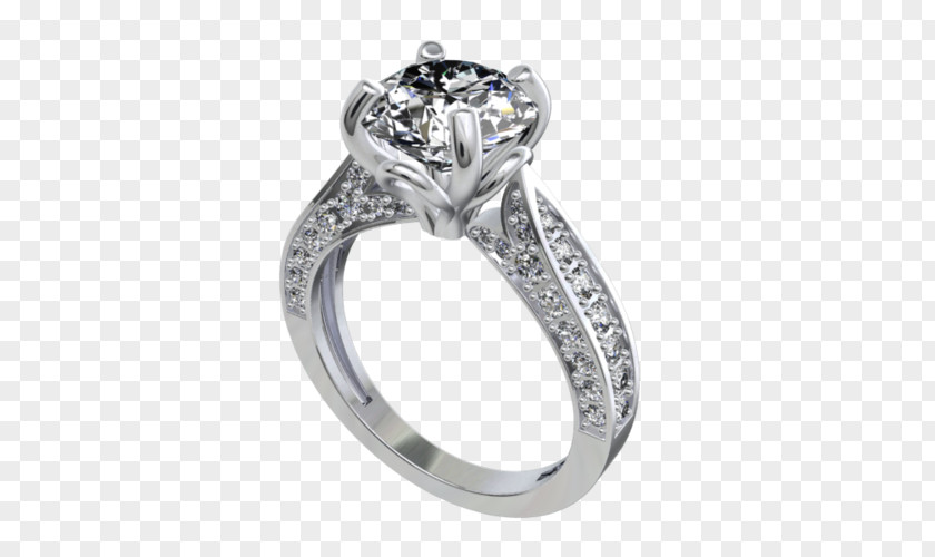 Wedding Model Diamond Engagement Ring PNG