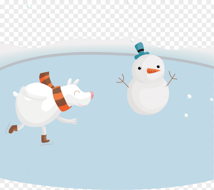 Creative Snowman Skating Winter Tourism Ice PNG