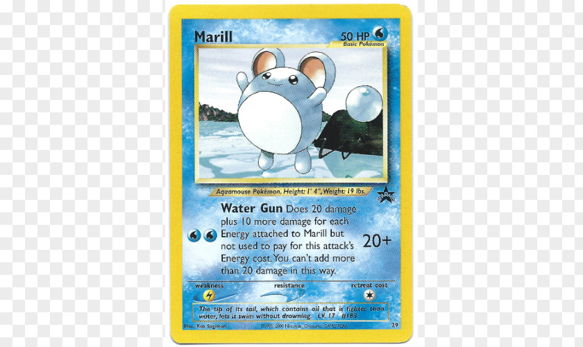 Marill Pokemon Black & White Pokémon Trading Card Game Mewtwo PNG