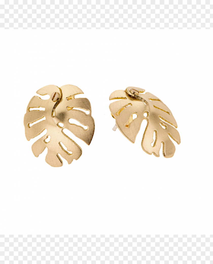 Monstera Earring Jewellery Bracelet Gold Necklace PNG