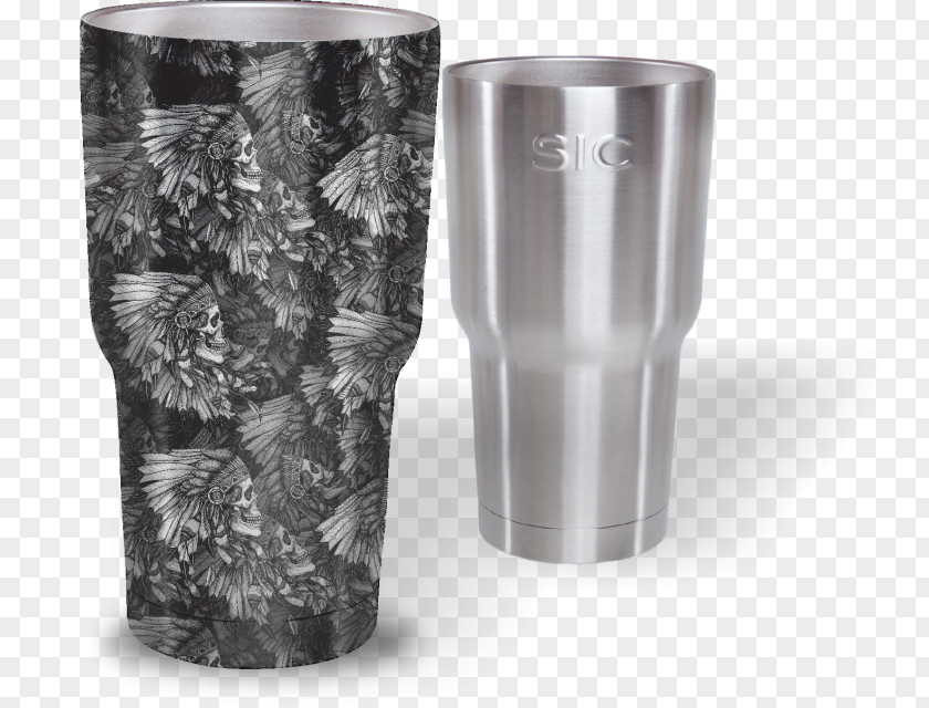 Skull Pattern Hydrographics Glass Perforated Metal Steel PNG