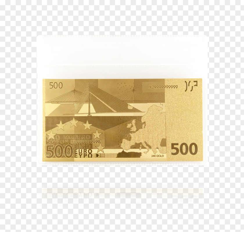 Banknote 500 Euro Note Banknotes Gold PNG