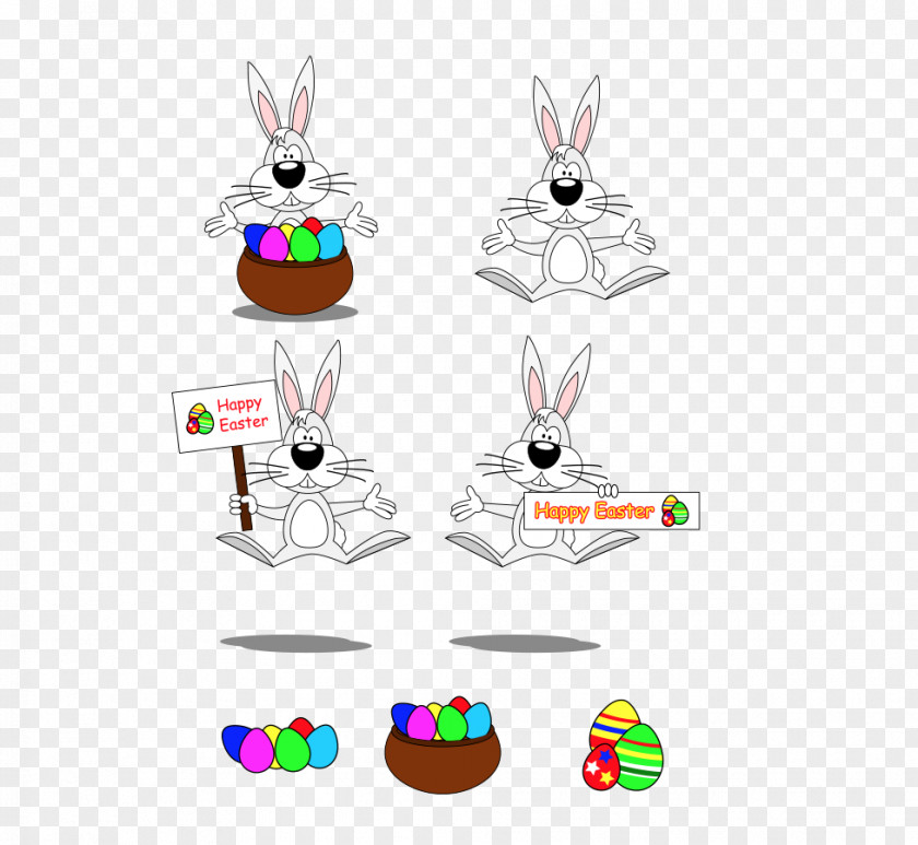 Cartoon Rabbit Easter Bunny European Egg PNG