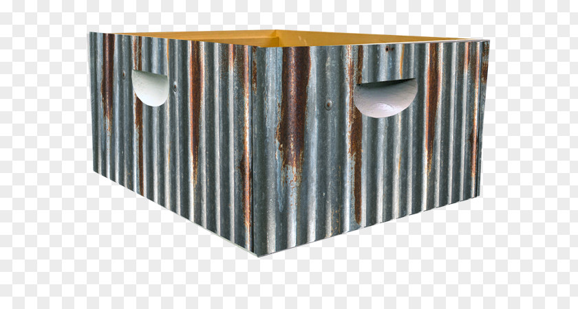 Corrugated Metal Beehive Box Bee Ware Honey PNG