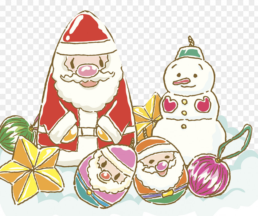 Santa Claus Cartoon Illustration Christmas Tree Ornament Clip Art PNG