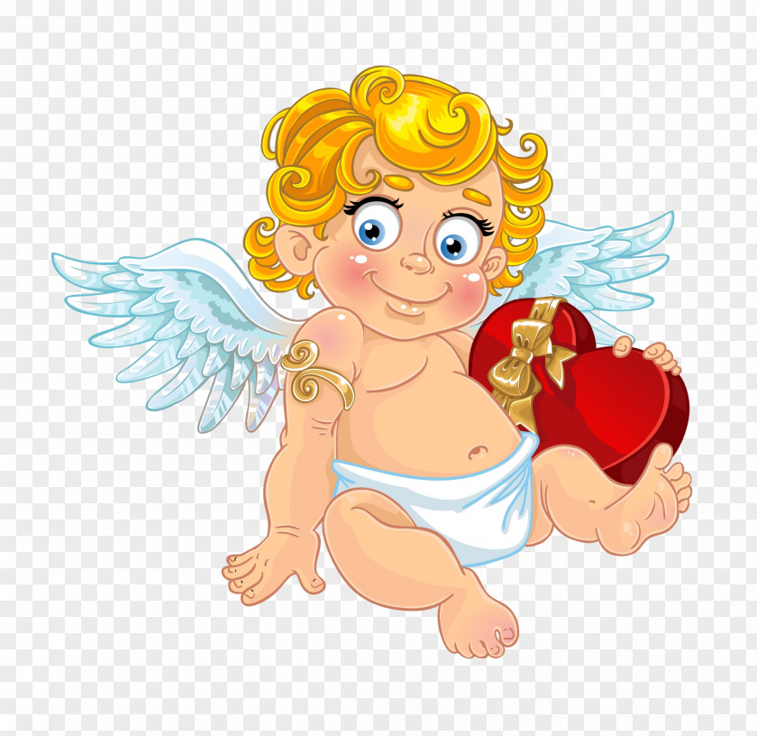 Cartoon Angel Cupid Animation Sticker PNG