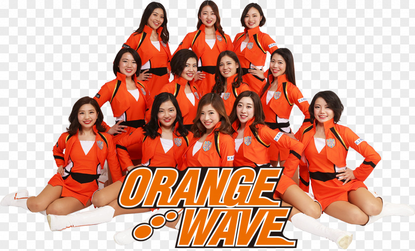 Cheerleader Shimizu S-Pulse ORANGE WAVE Team Sport PNG