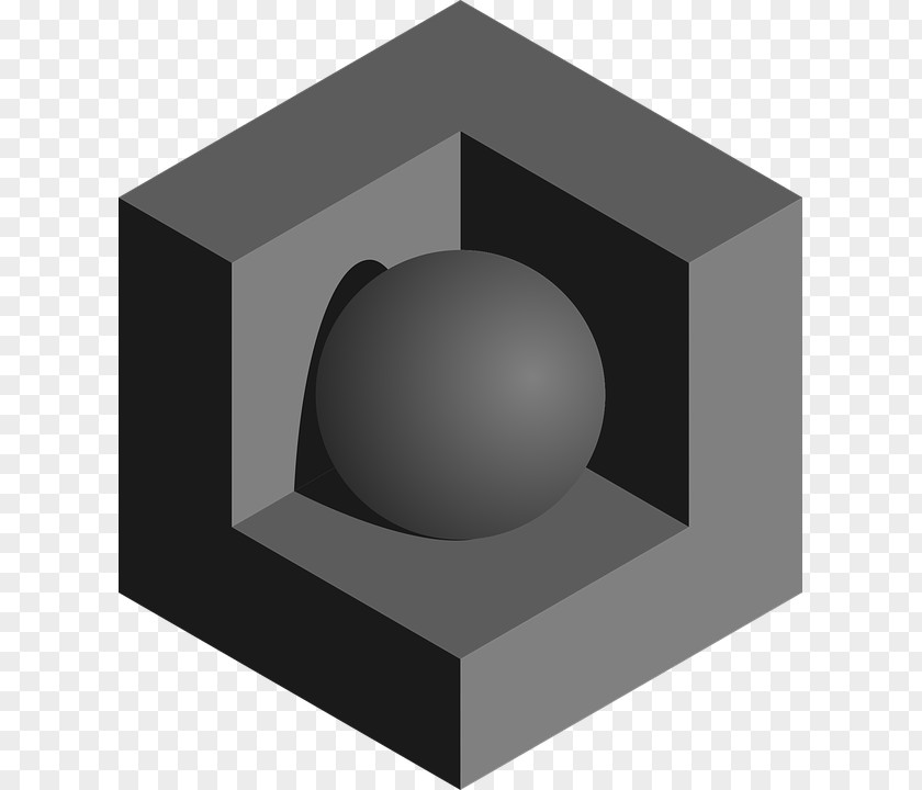 Cube Sphere Three-dimensional Space Geometry PNG