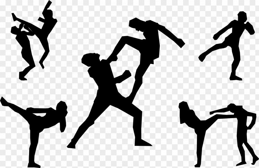Dance Vector Muay Thai Kickboxing Martial Arts Clip Art PNG
