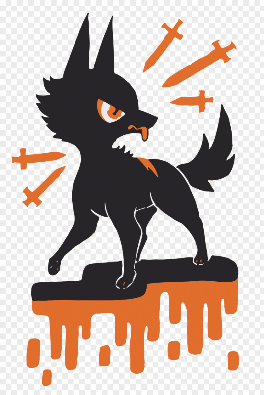 Vector Wolf With Sword Gray Clip Art PNG