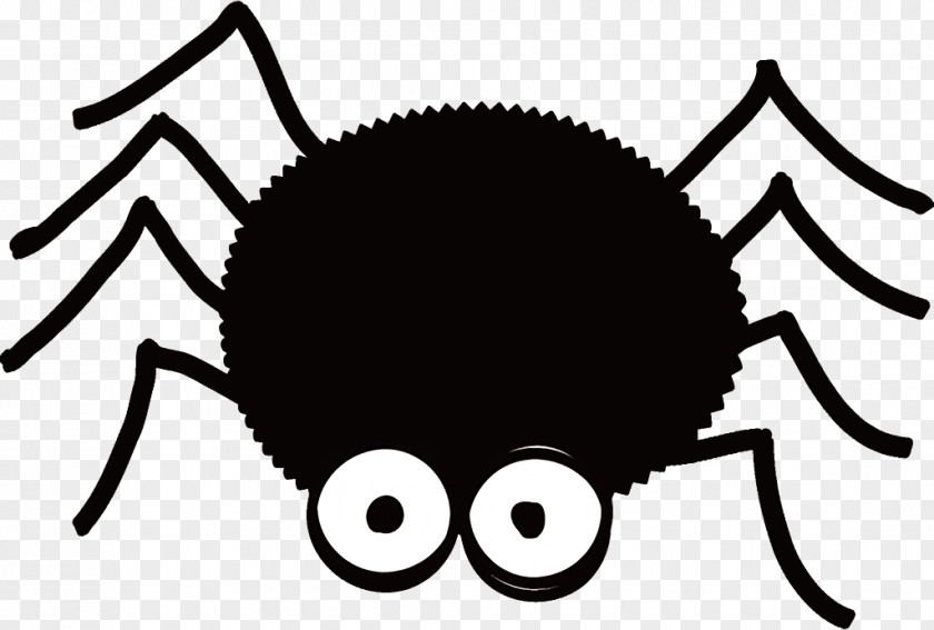 Blackandwhite Widow Spider Halloween PNG