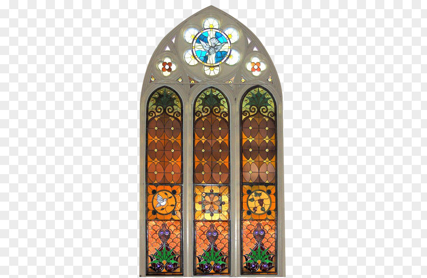 Church Glass Window Film Stained Transom PNG