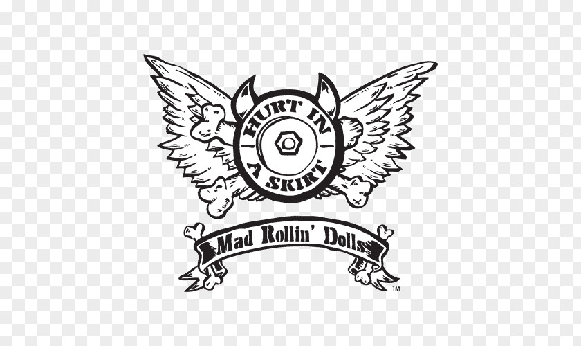 High Noon Saloon Roller Derby Mad Rollin' Dolls Logo Women's Flat Track Association PNG