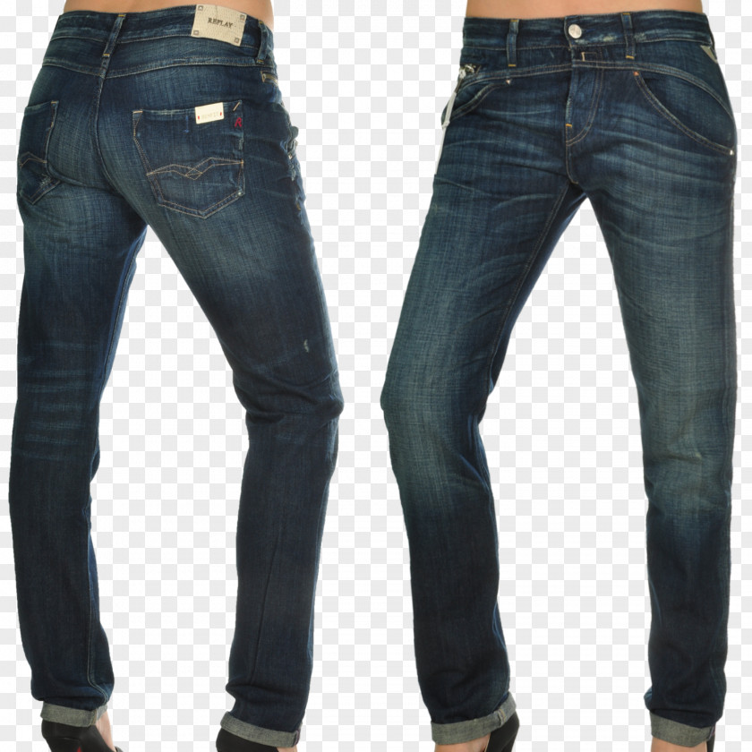 Jogging Jeans Slim-fit Pants Replay Blue PNG