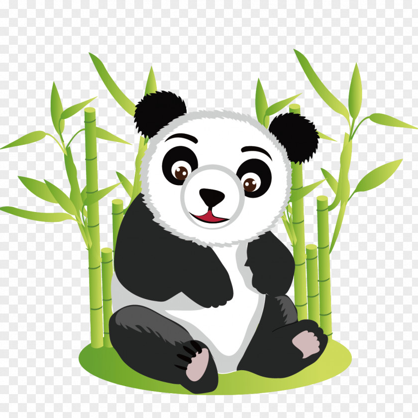 Naive Panda Giant Bear Red Cuteness Clip Art PNG