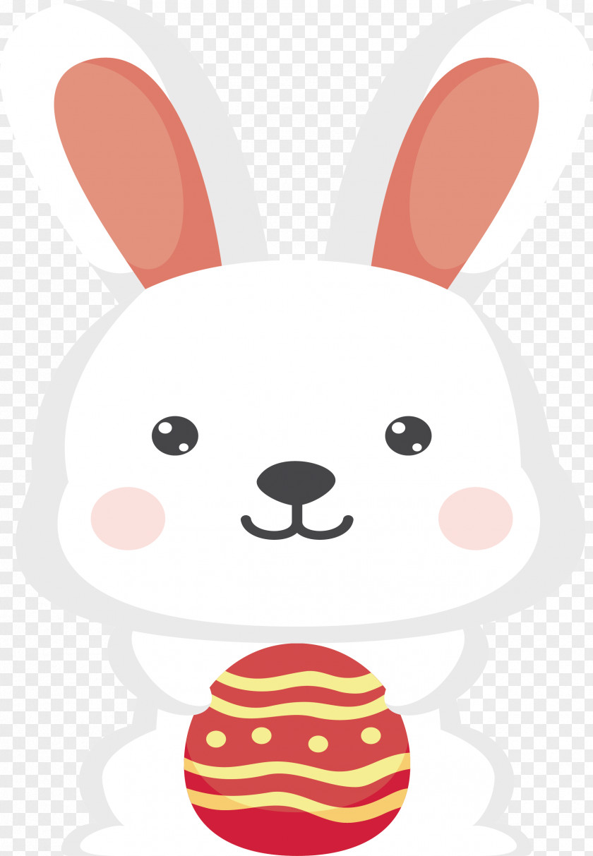 Cartoon Bunny Sticker Easter European Rabbit Clip Art PNG