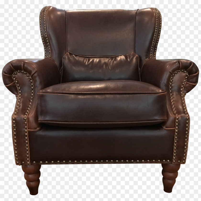 Chair Club Loveseat Leather Couch PNG