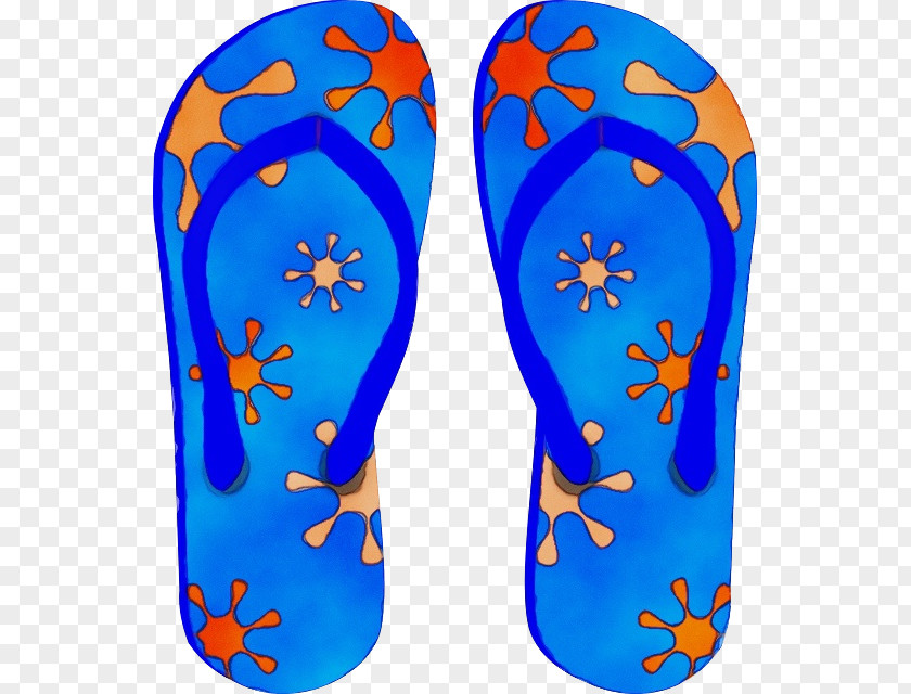 Flip-flops Slipper Shoe Electric Blue PNG