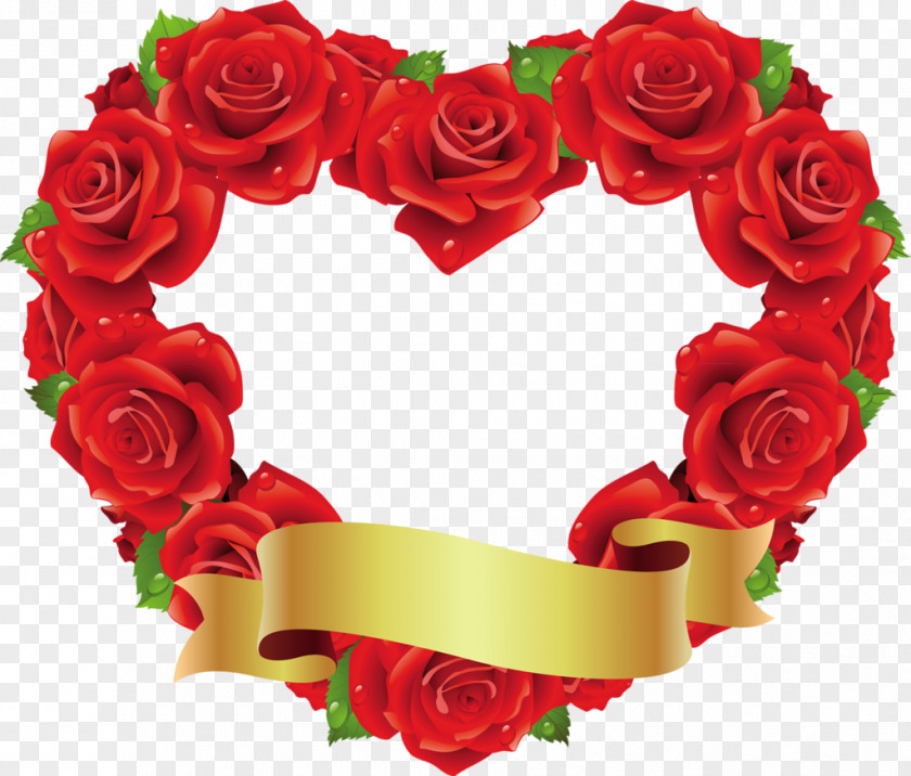 Heart Rose Red Shape Flower PNG