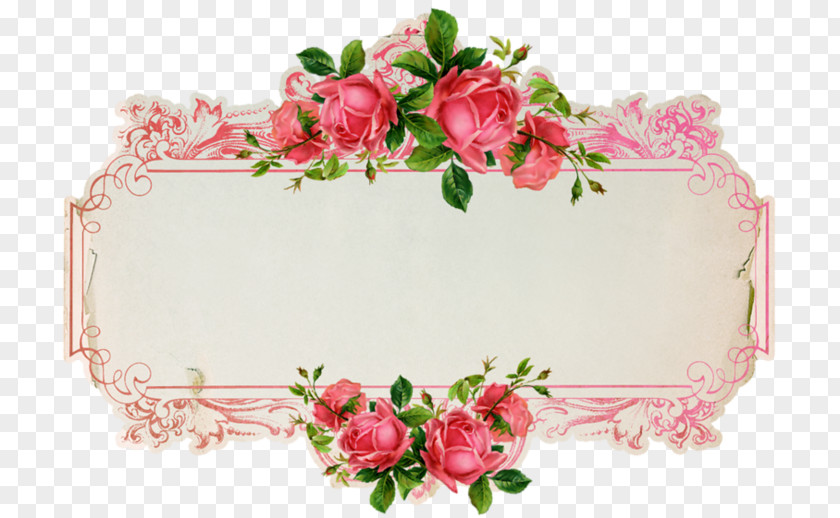 Rose Bloom Paper Label Sticker Envelope Clip Art PNG