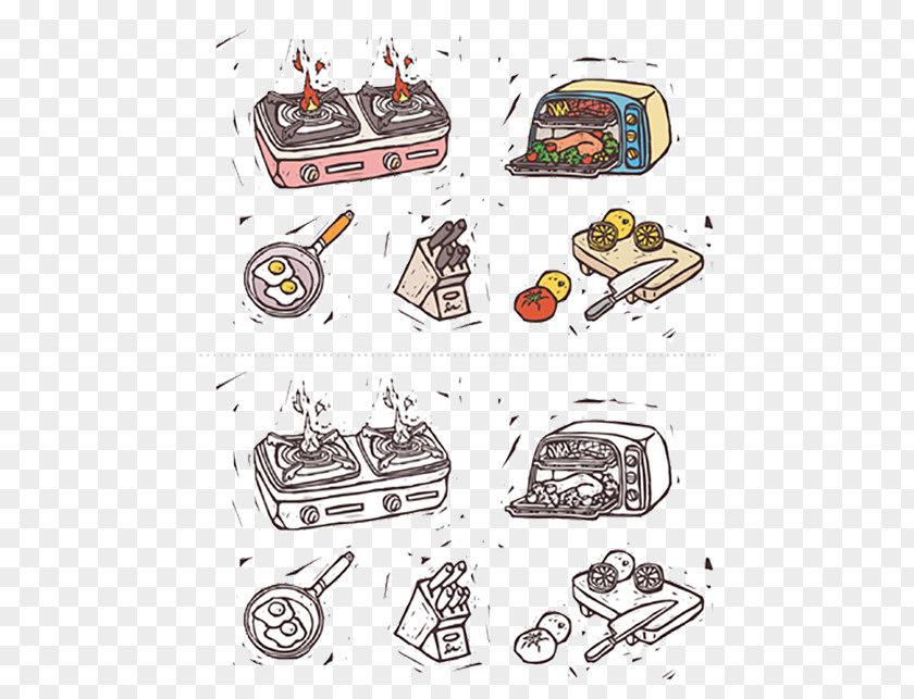 Kitchenware Icon Cartoon Drawing Stock Illustration PNG