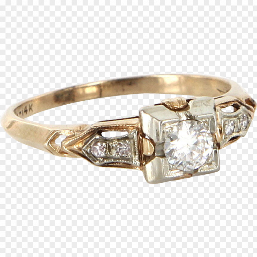 Ring Wedding Engagement Diamond Gold PNG