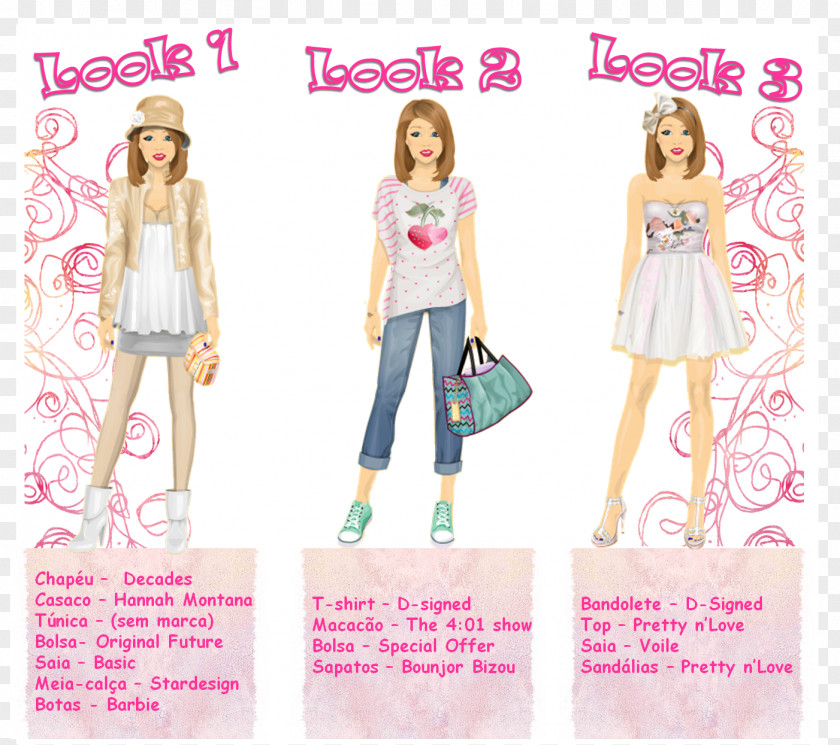 Barbie Fashion Design Pink M PNG