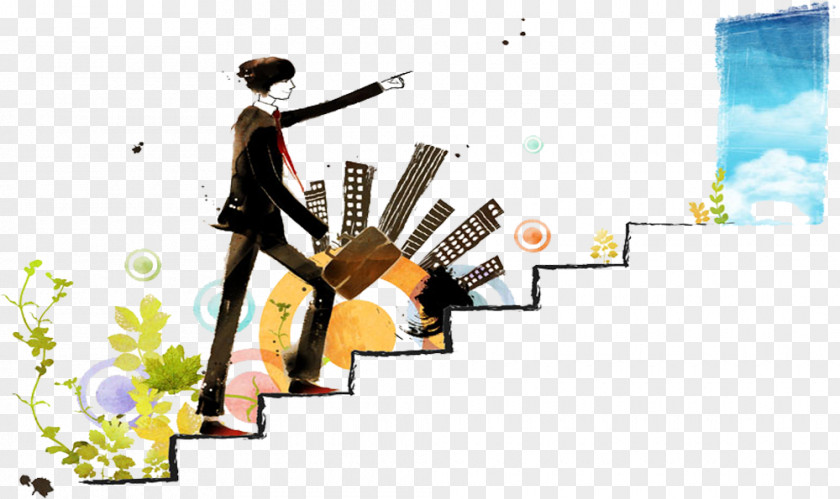 Cartoon Upstairs Stairs Download Illustration PNG