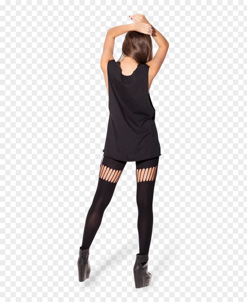 Dress Leggings Shoulder Little Black Sleeve PNG