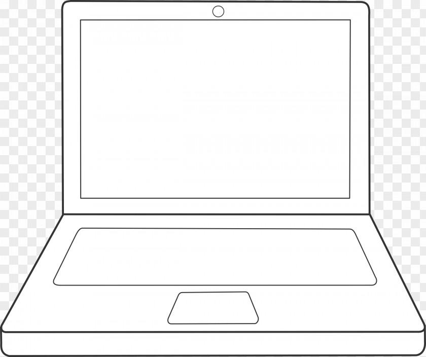 Portable Computer Laptop Line Art Drawing Clip PNG