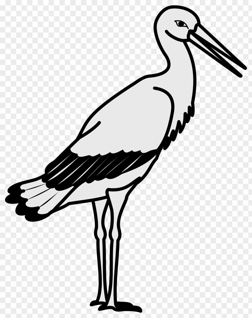 Cartoon Stork White Crane Bird Clip Art PNG